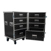 Elumen8 Eight Drawer Production Flight Case with eight drawers and castors