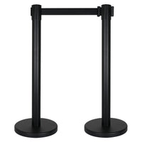 elumen8 Black Pole and Strap Retractable Barriers