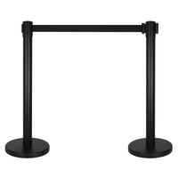 elumen8 Black Pole and Strap Retractable Barriers