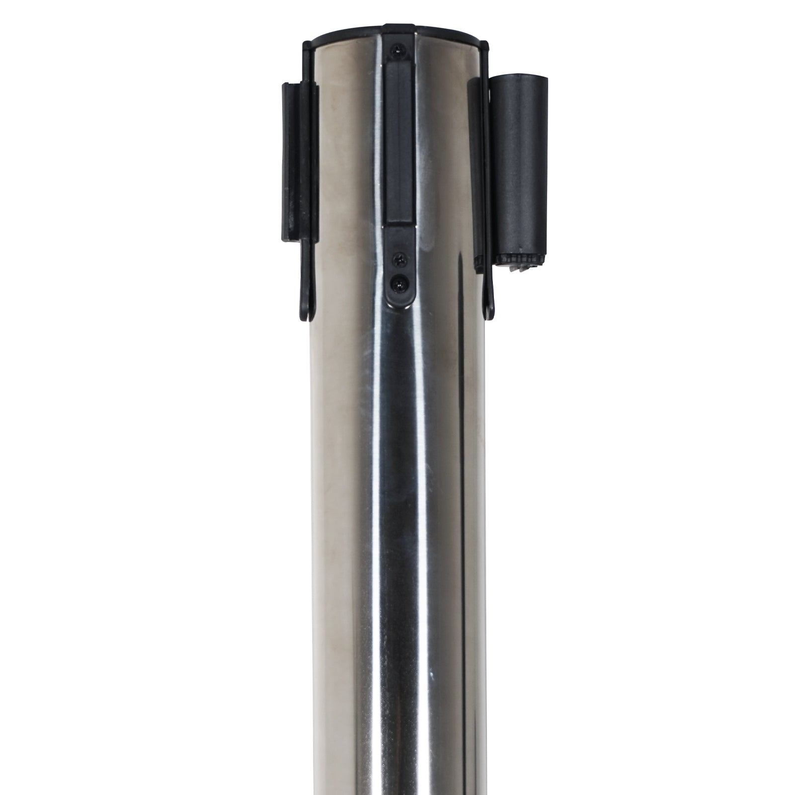 elumen8 Chrome Pole and Black Strap Retractable Barriers