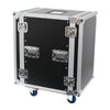 Elumen8 16U rack flight case with wheels and removable lids