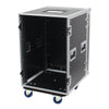 Elumen8 16U rack flight case with wheels and removable lids