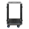 Elumen8 16U rack flight case with wheels and removable lids
