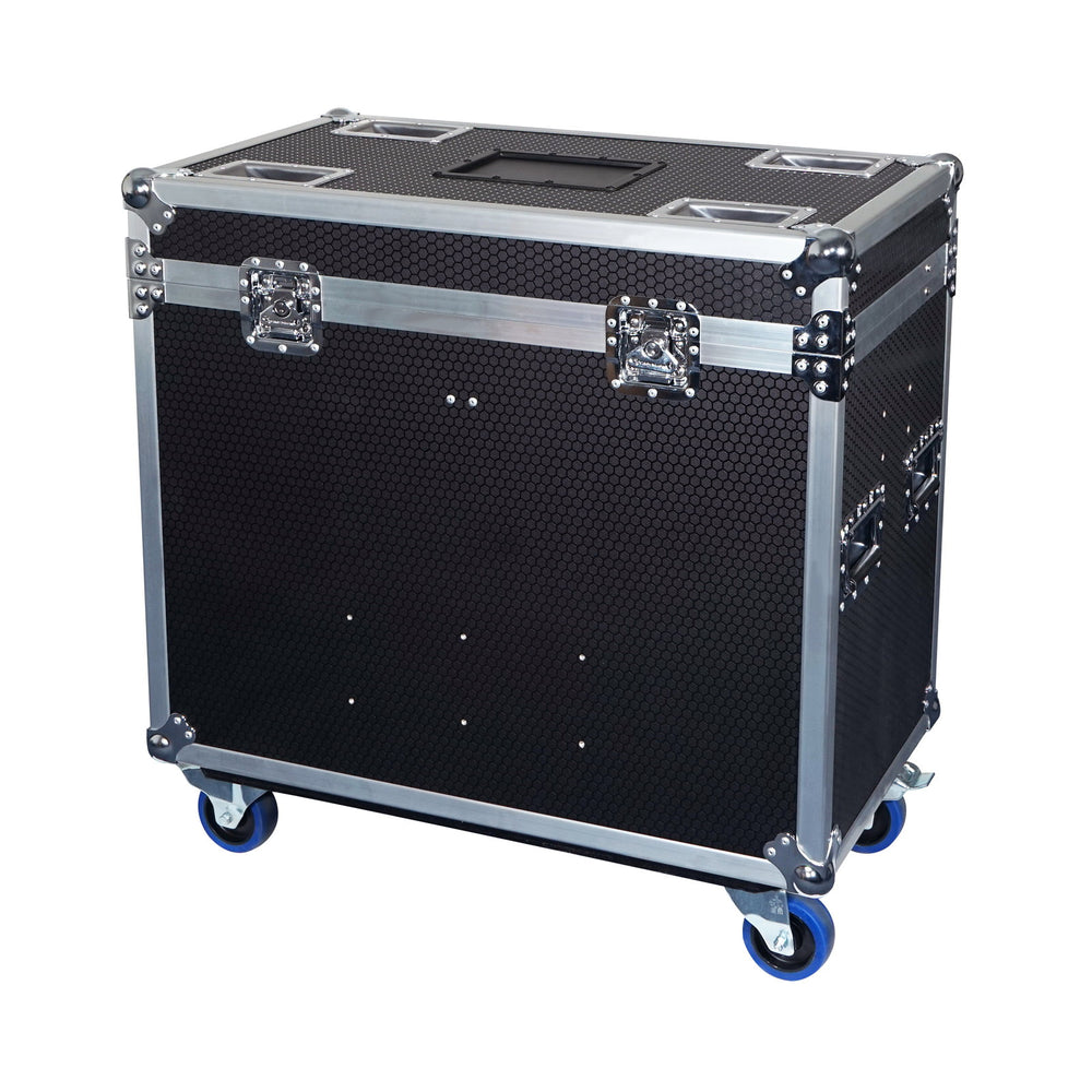 Elumen8 2 Way Titan Beam T3 flight case with two equipment compartments and accessory compartment