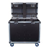 Elumen8 2 Way Titan Beam T3 flight case with two equipment compartments and accessory compartment