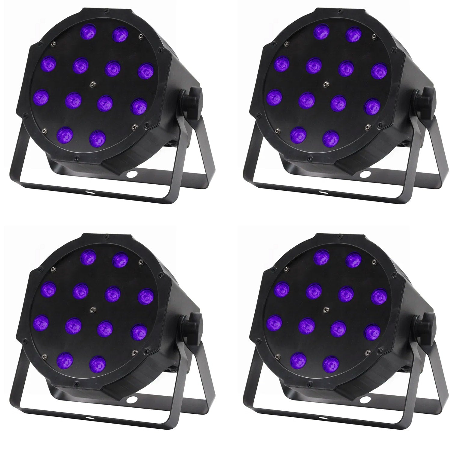 4 x Equinox MaxiPar UV UltraViolet Par Can