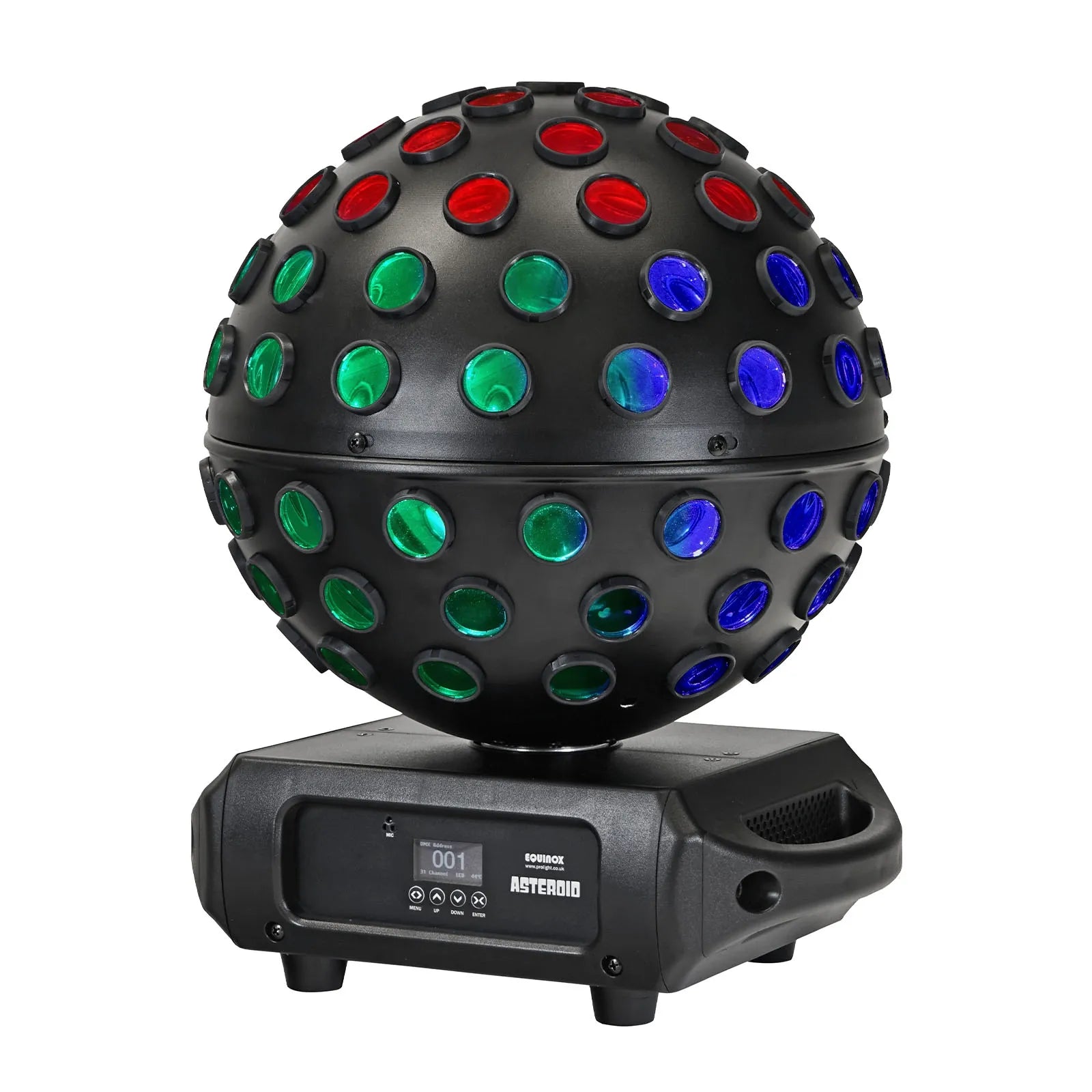 Equinox Asteroid 5 x 40w RGBW LED Mirror Ball Effect Light