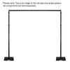 Equinox Pipe and Drape telescopic horizontal cross bar in black aluminium