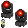 2 x Equinox Fusion 120Q 120w COB RGBW LED Moving Head with DMX Cable