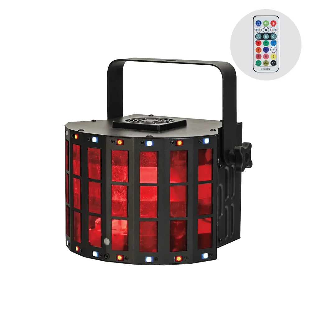 2 x Equinox Interceptor XP 3 - in - 1 LED Effect Light with DMX Cable