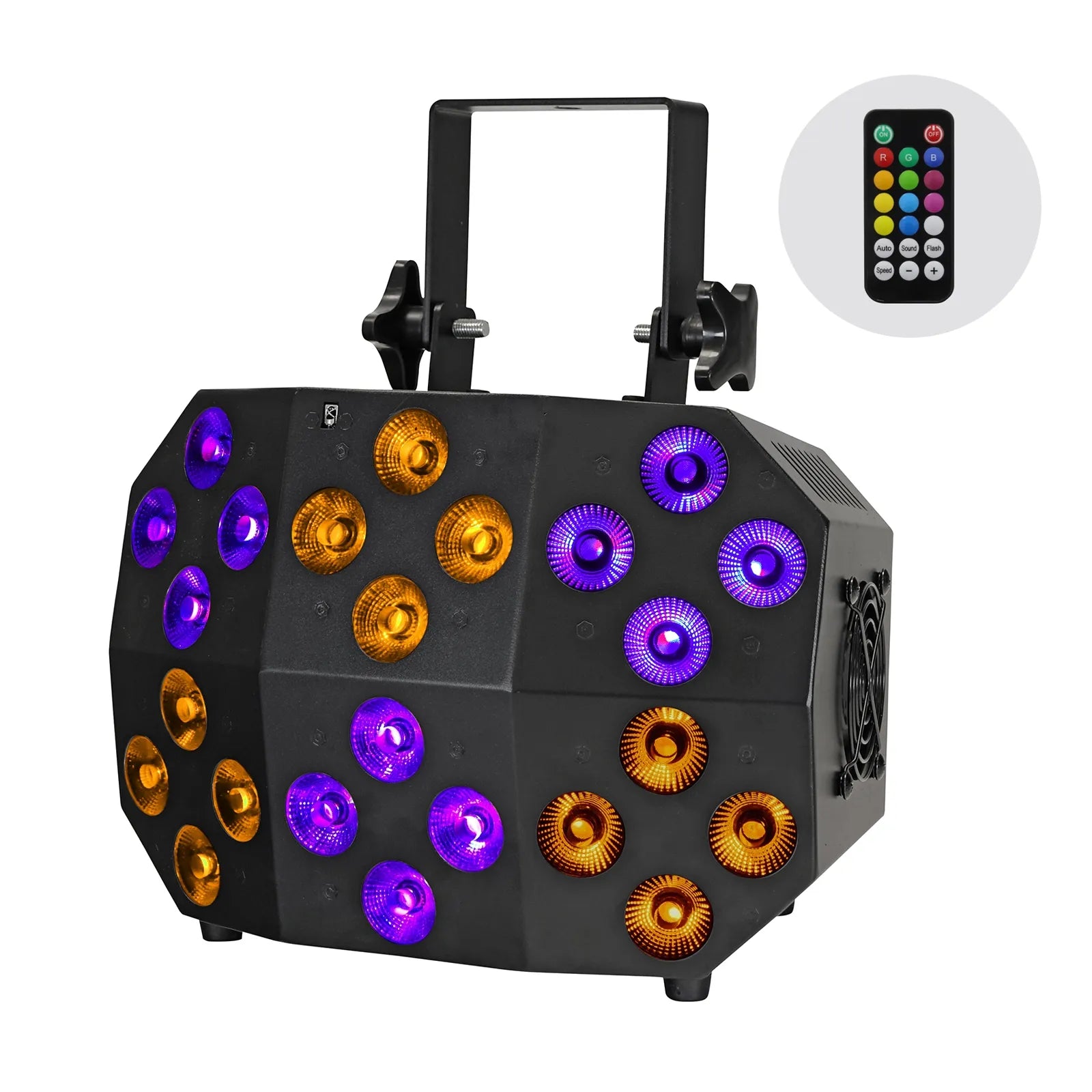 2 x Equinox Double Decker 24 x 10w RGBWAUV LED Wash Light With DMX Cable and Carry Bags