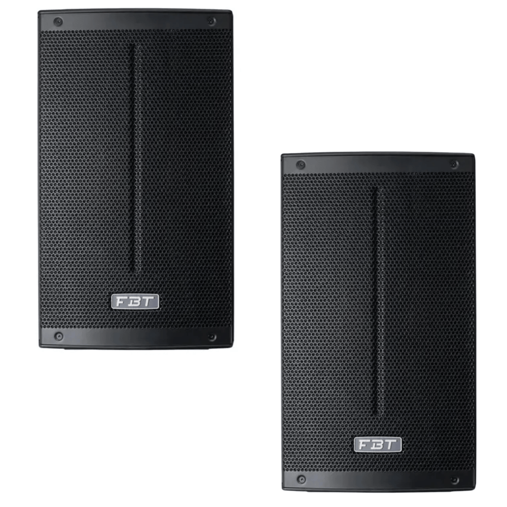 Two FBT X-Lite 108A 8 inch active speakers