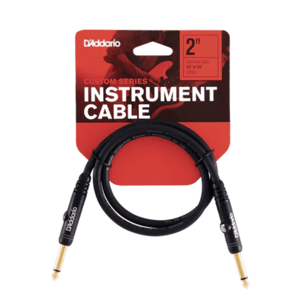 D'Addario Custom Series Guitar 2ft Patch Instrument Cable lead PW-PC-02