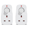 2 x Eagle Plug in Dimmer 13A Adjustable Light Control Switch
