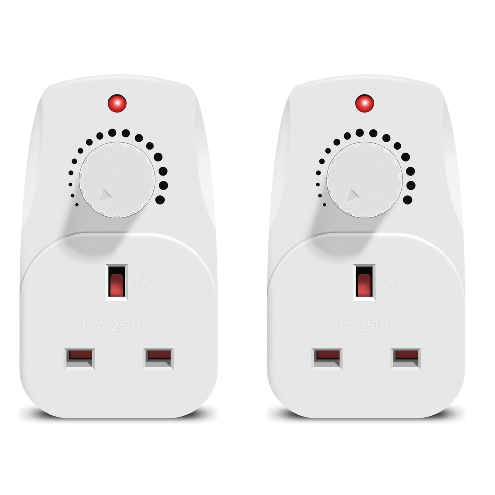 2 x Eagle Plug in Dimmer 13A Adjustable Light Control Switch