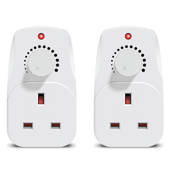 2 x Eagle Plug in Dimmer 13A Adjustable Light Control Switch