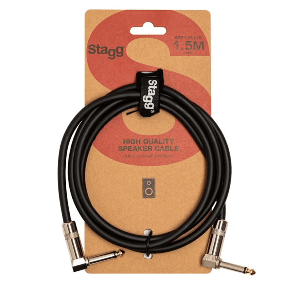 Stagg SSP1,5LL15 1.5m Speaker Jack to Jack Instrument Cable