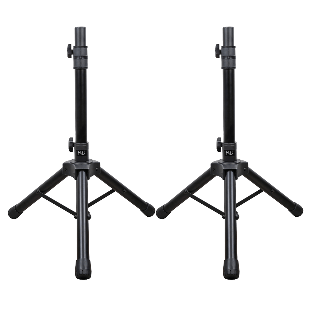 2 x NJS Short Adjustable Aluminium Speaker Stands
