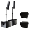 2 X FBT Vertus CS1000 1000W Active Column Array System With Carry Bags