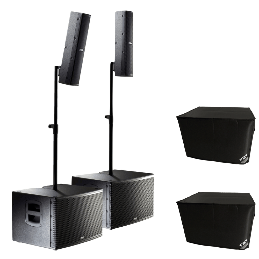 2 X FBT Vertus CS1000 1000W Active Column Array System With Carry Bags