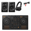 Pioneer DDJ-FLX4, DM-40 Black, HDJ-CUE1 Headphones Bundle