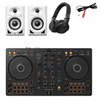 Pioneer DDJ-FLX4, DM-40 White, HDJ-CUE1 Headphones Bundle