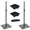 2 x Ultimax UTX 500 Black Square Base 35mm Speaker Lighting Stand With Carry Bags