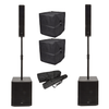 2 x Citronic Monolith MK3 Active Sub Column Array Speaker System With Carry Bags