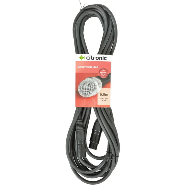 Citronic 6M Black XLR Microphone Cable