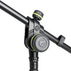 Gravity MS 2222 B Short Microphone Stand with Round Base and 2 - Point Adjustment Telescoping Boom