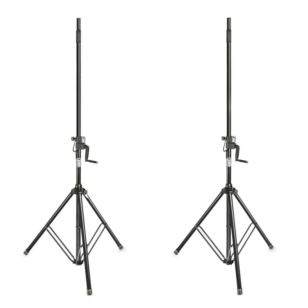 2 x Gravity SP 4722 B Wind-Up Speaker Stand