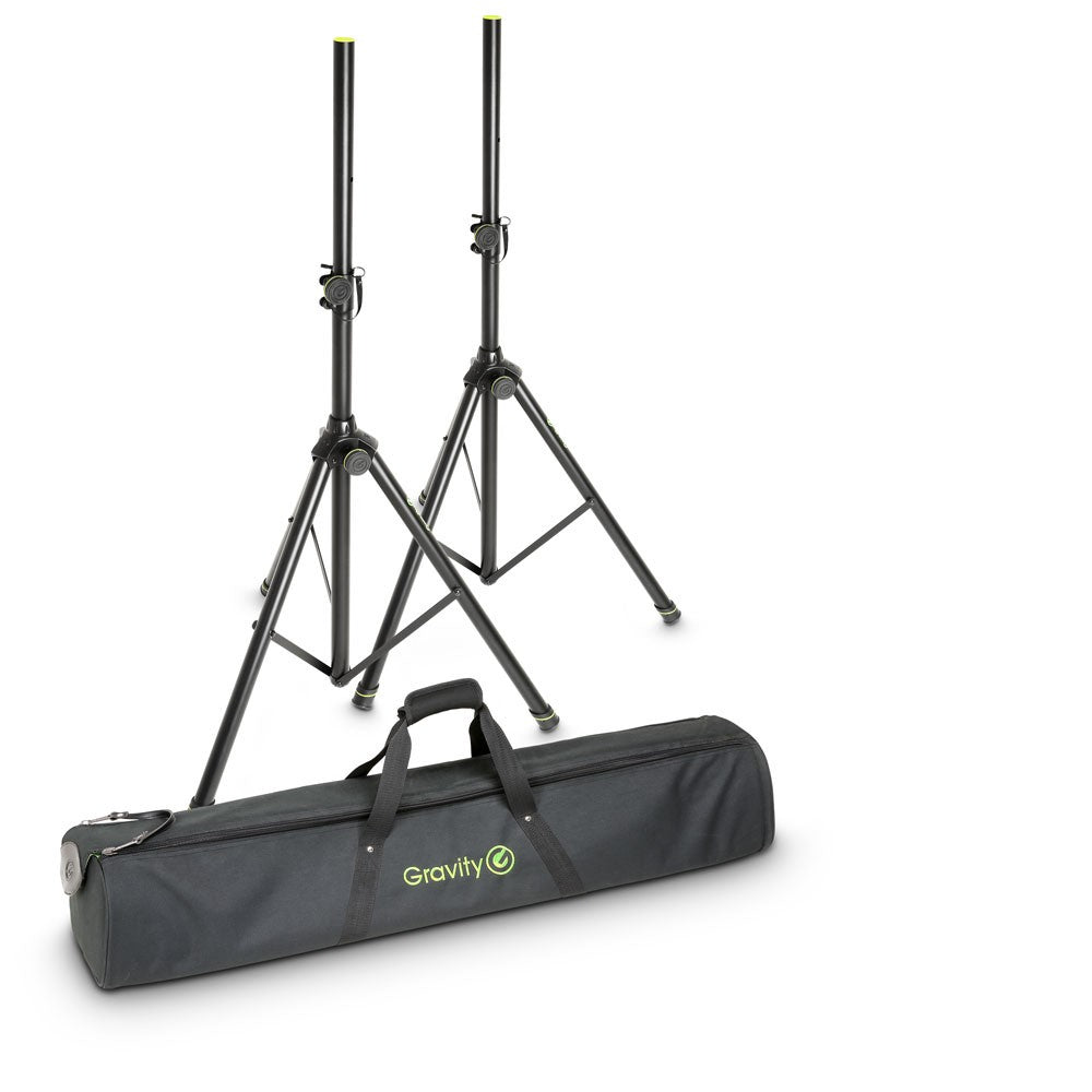 Gravity SS 5211 B SET 1 Set of 2 Aluminium Speaker Stands with Carrying Bag