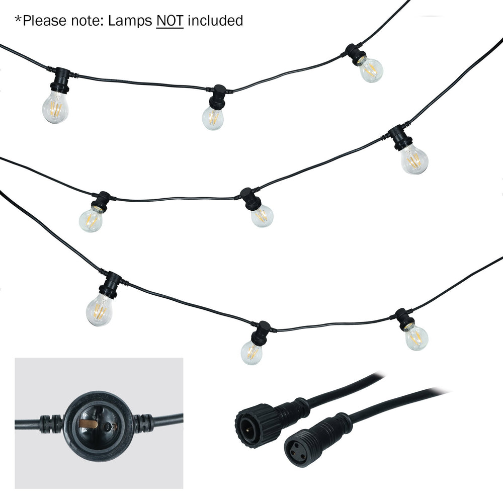 LEDJ 25m ES Festoon with 1m lamp holder spacing