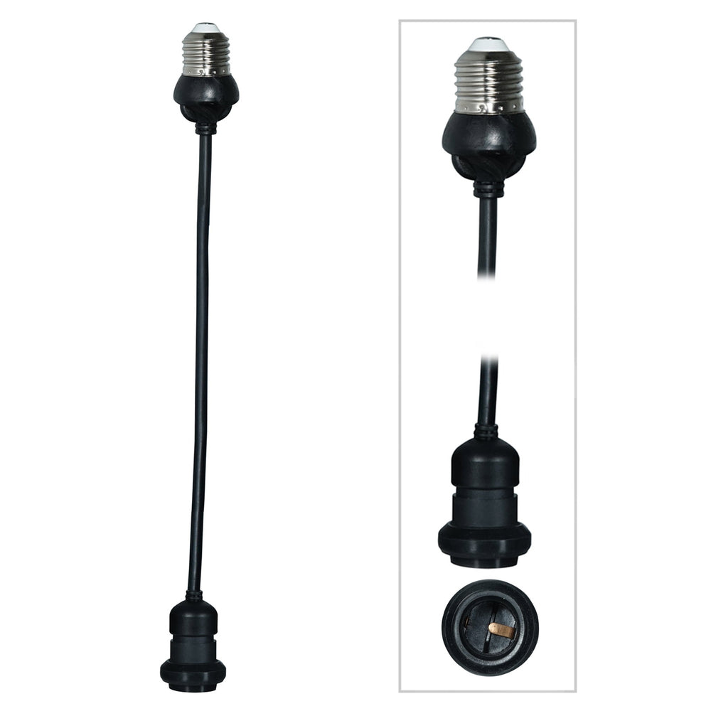 LEDJ 0.5m ES festoon pendant with E27 lamp holder