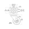 Penn Elcom 100mm swivel castor W0990-V6