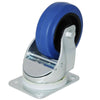Penn Elcom W0990-AUTO 100mm automatic swivel castor with blue rubber wheel