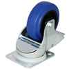 Penn Elcom W0985-AUTO 100mm automatic swivel braked castor with blue rubber wheel