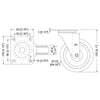 Penn Elcom 125mm braked swivel castor W8992/B