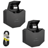 Two Showtec Demon 140W LED barrel scan effect lights with DMX cable