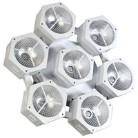 2 x Citronic CosmoPAR White 7x40W COB LED RGBW PAR Light with Stands