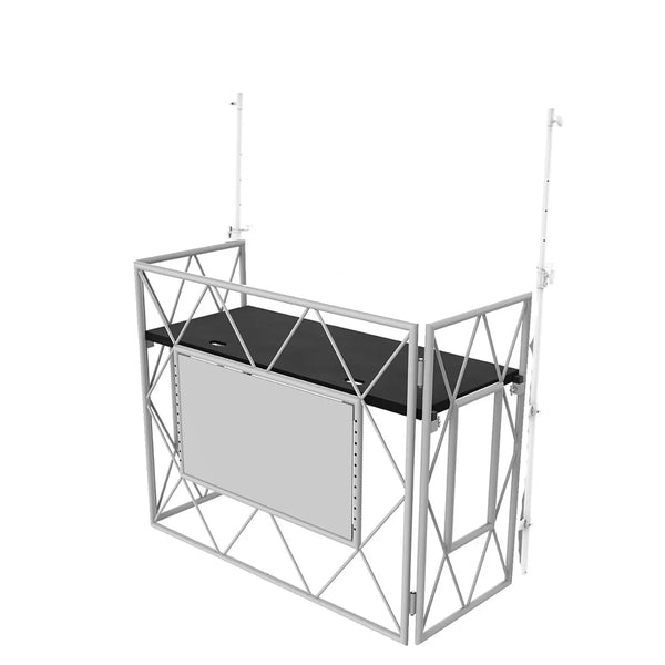 Ultimax TrussBooth White Aluminium Truss DJ Booth With Pole Kit