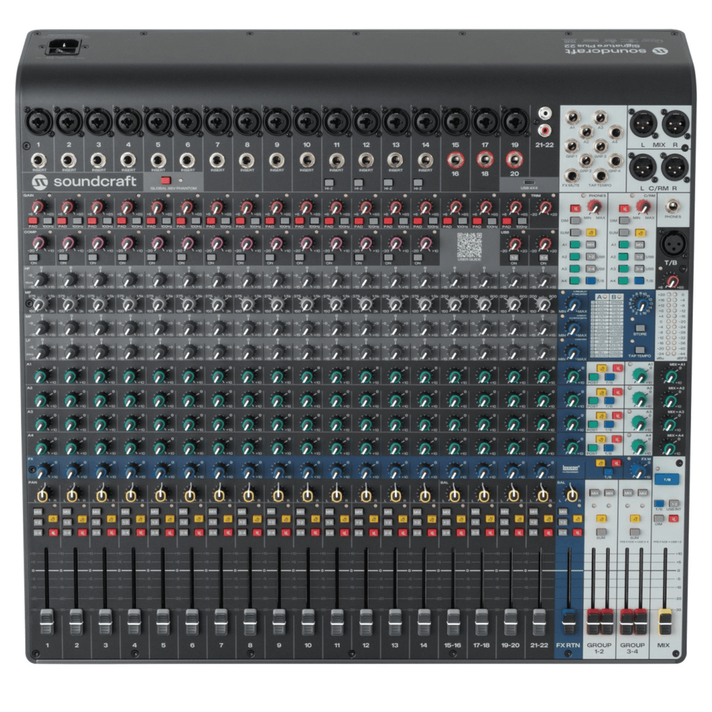 Soundcraft Signature Plus 22 Analog Mixer with Lexicon Effects and USB-C