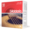 D'Addario 13-56 Medium Phosphor Bronze Acoustic Guitar Strings 10-Pack