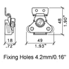 Penn Elcom L0914Z Butterfly Catch 49x48mm