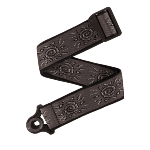 D'Addario Guitar Strap Auto Lock Vintage Planet Waves Suns, Silver