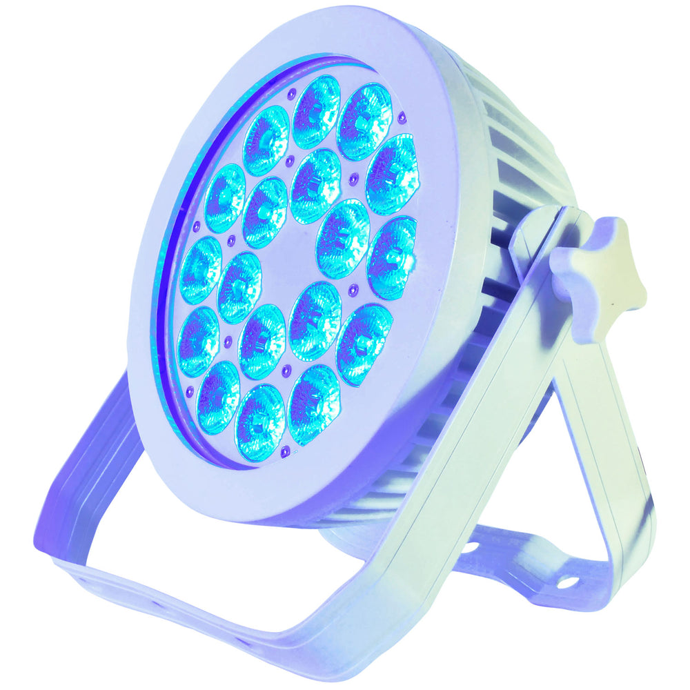 Citronic MagicPAR-220 White fanless LED PAR Can with 18 x 12W RGBWAUV LEDs for DJ and stage lighting