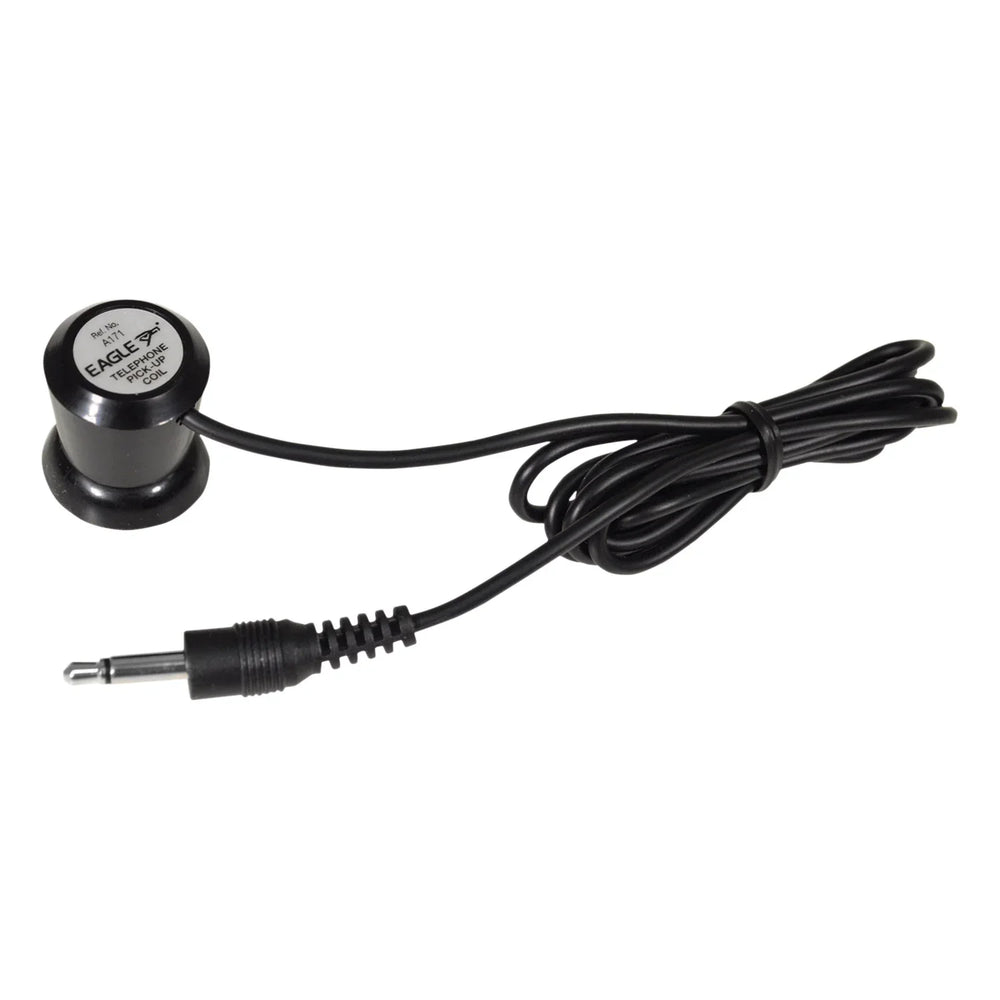 Eagle Black Telephone Pickup Coil with Sensitive Microphone