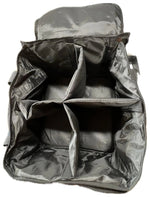 "Ultimax padded carry bag holding multiple uplighters for safe storage"