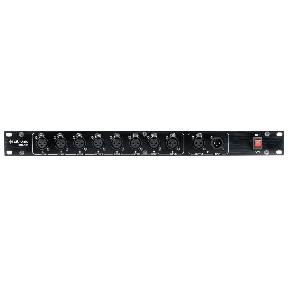 Citronic DMX-SR8 19" Rack-Mount 8-Way DMX Splitter