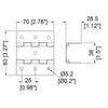 Penn Elcom P81570Z 83.5mm x 70mm Double Knuckle Zinc Hinge